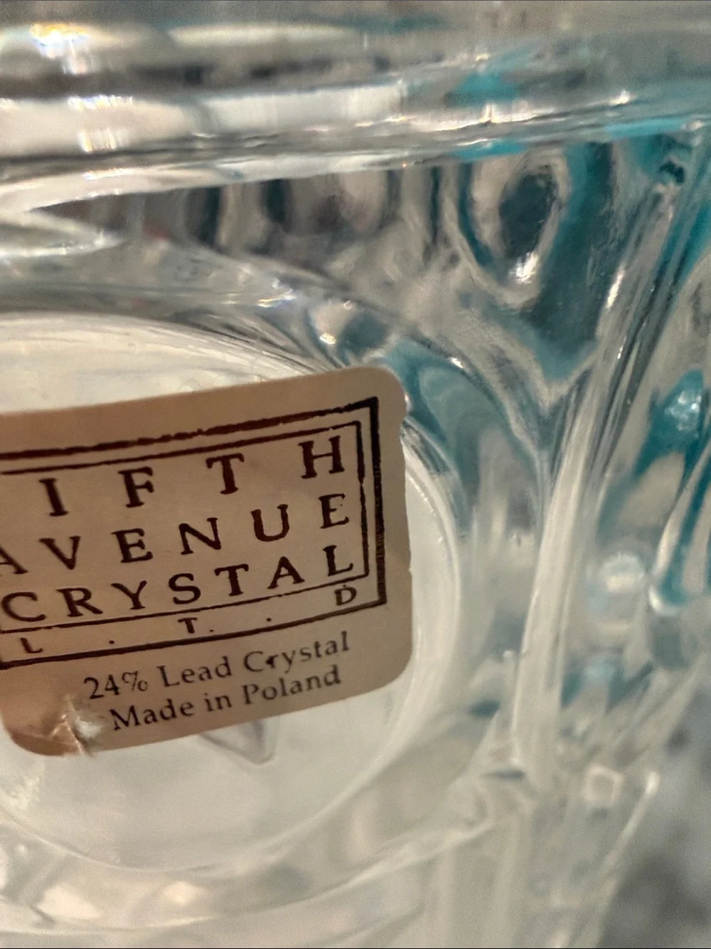 Crystal Cut Glass Lidded Jar - Clear